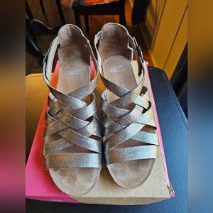 Dansko Vivian Nappa pewter sandals